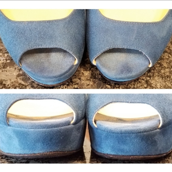 Authentic Jimmy Choo Suede Platform Slingbacks - Picture 6 of 14